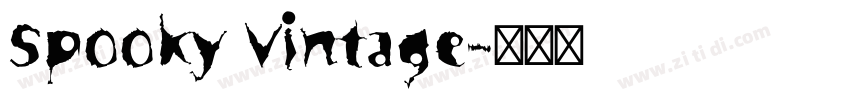 Spooky Vintage字体转换